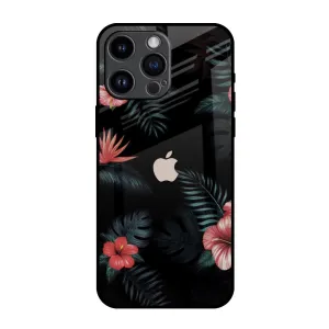 Tropical Art Flower Glass Case for iPhone 14 Pro Max premium design Comfort Detail