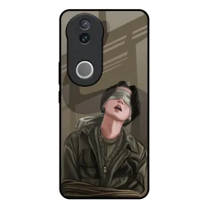 Matte Pattern Layer Hybrid Texture Blind Fold Glass Case for IQOO Z10R 5G