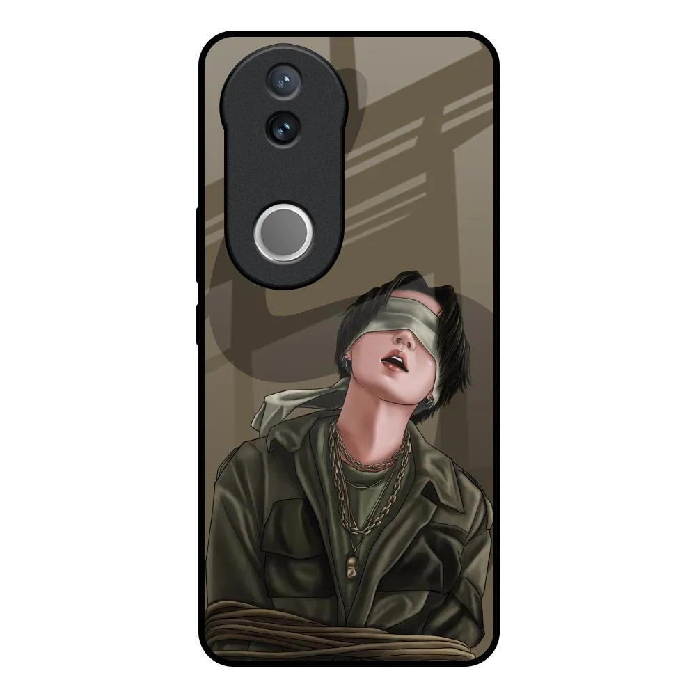 Matte Pattern Layer Hybrid Texture Blind Fold Glass Case for IQOO Z10R 5G