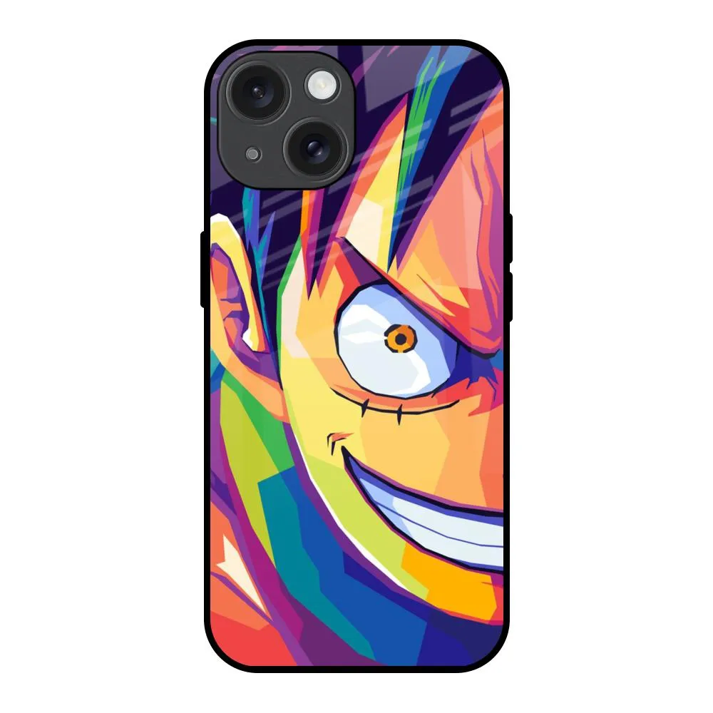 Smooth Texture Glossy Finish Look Monkey Wpap Pop Art Glass Case for iPhone 15