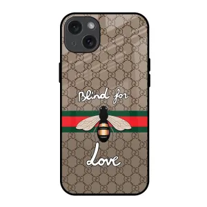 Blind For Love Glass Case for iPhone 15 Plus Colorful option Classic Frame