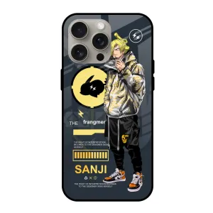 Cool Sanji Glass Case for iPhone 15 Pro Max Chic Accessory