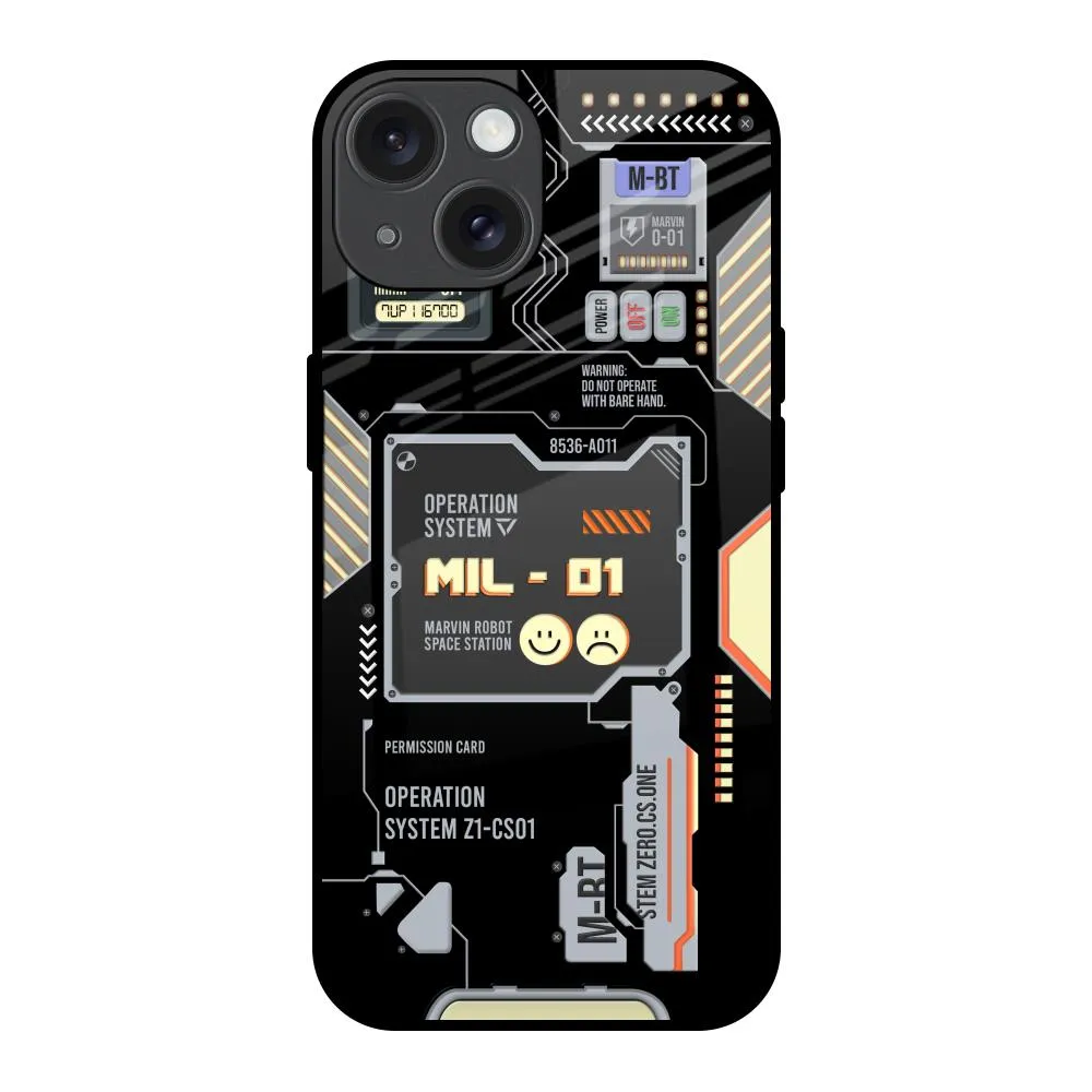 Exposed Parts Glass Case for iPhone 15 Premium Surface