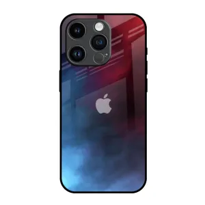 Smokey Watercolor Glass Case for iPhone 14 Pro Sleek Guard