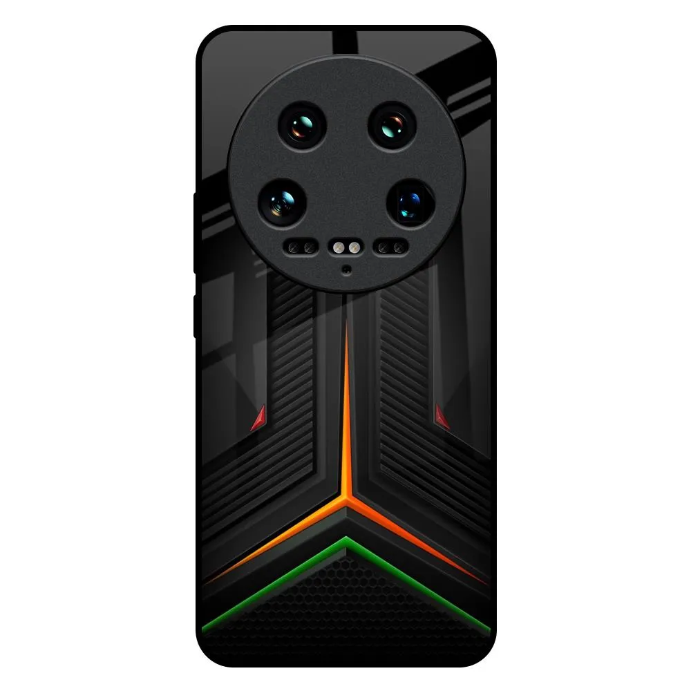 Modern Ultra Chevron Glass Case for Mi 14 Ultra 5G Matte Design Texture