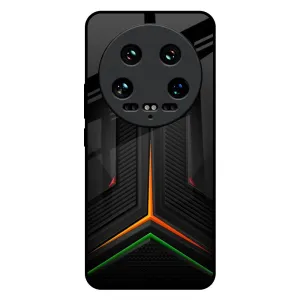 Modern Ultra Chevron Glass Case for Mi 14 Ultra 5G Matte Design Texture