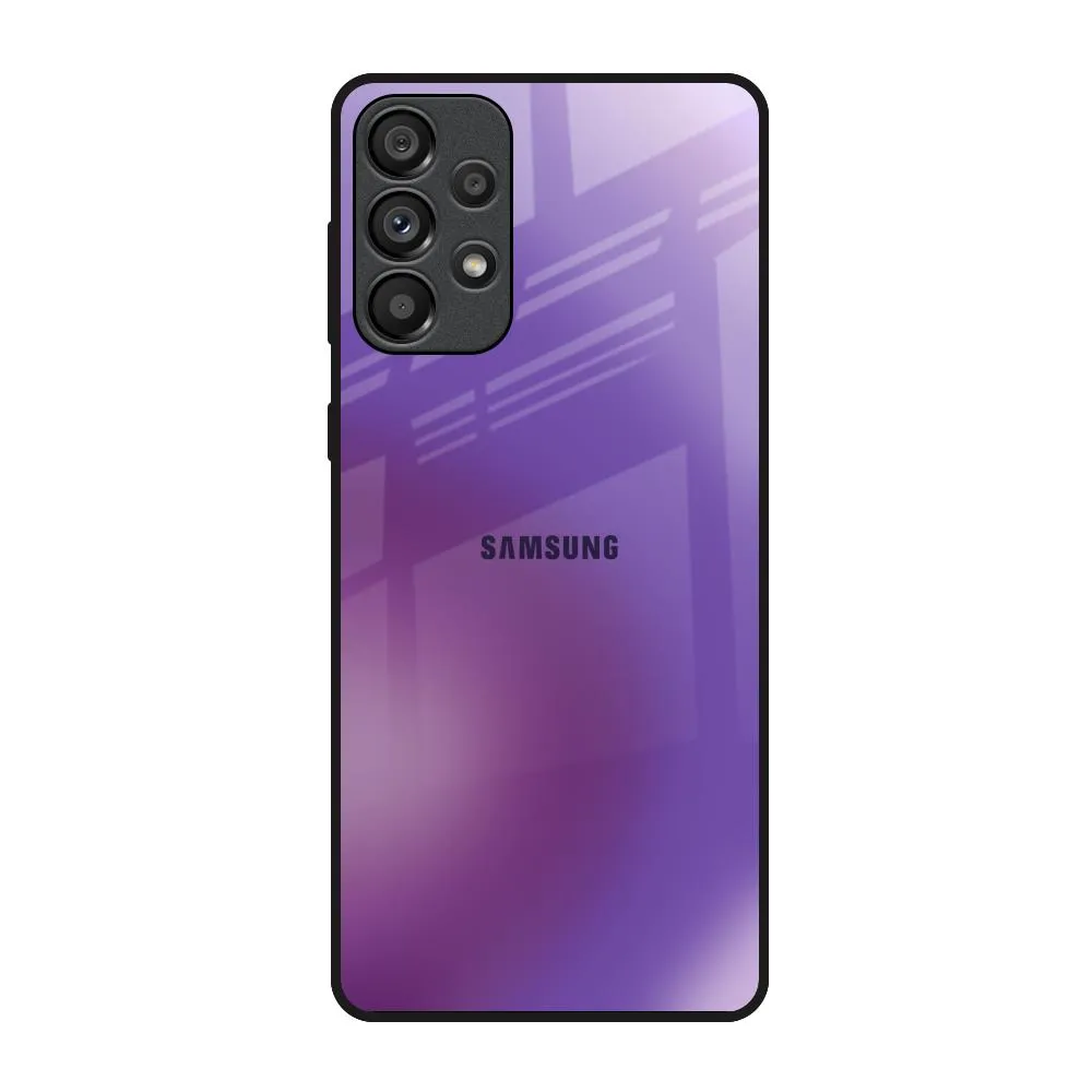 Minimal Pattern Ultraviolet Gradient Glass Case for Samsung Galaxy A73 5G