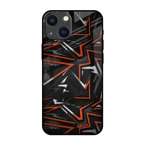 Rugged Pattern Design Sleek Form Vector Art Glass Case for iPhone 14 Plus
