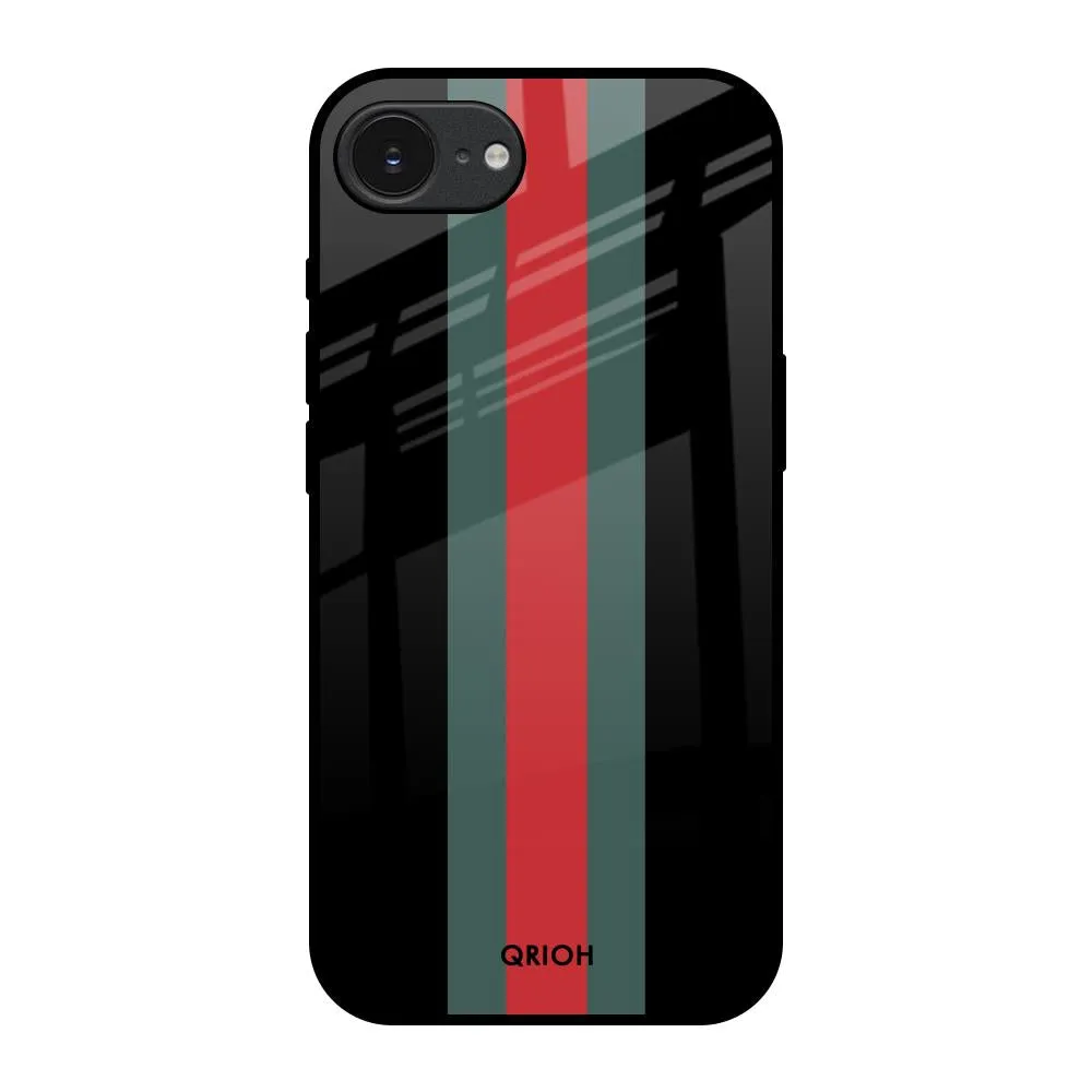 Vertical Stripes Glass Case for Apple iPhone 16e Premium Quality