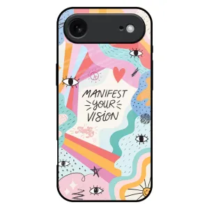 Vision Manifest Glass Case for iPhone 17 Air Marble finish Easy Removal