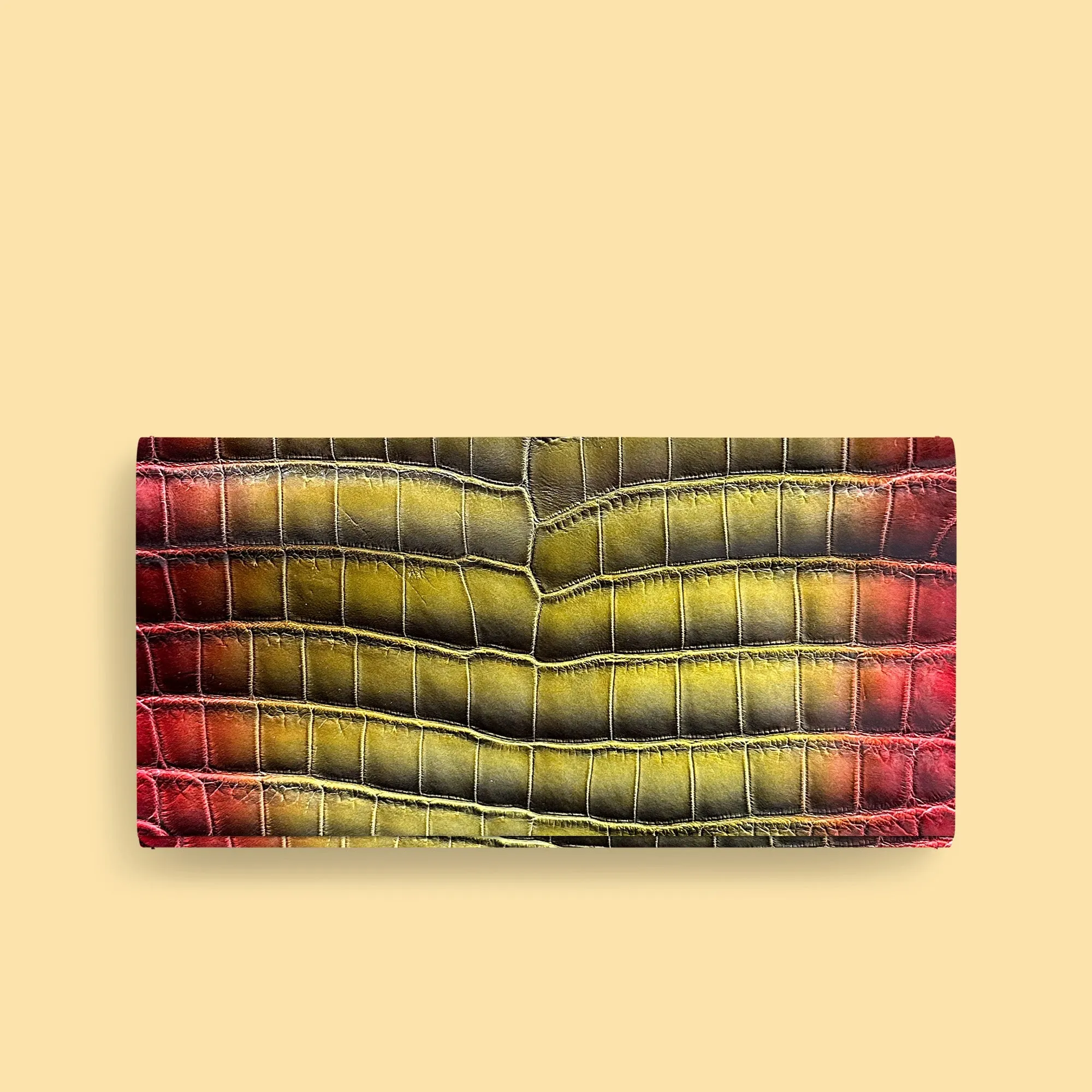 Wallet Case Sunset For iPhone 16 Pro Max In Alligator Clear Edge Flexible Texture