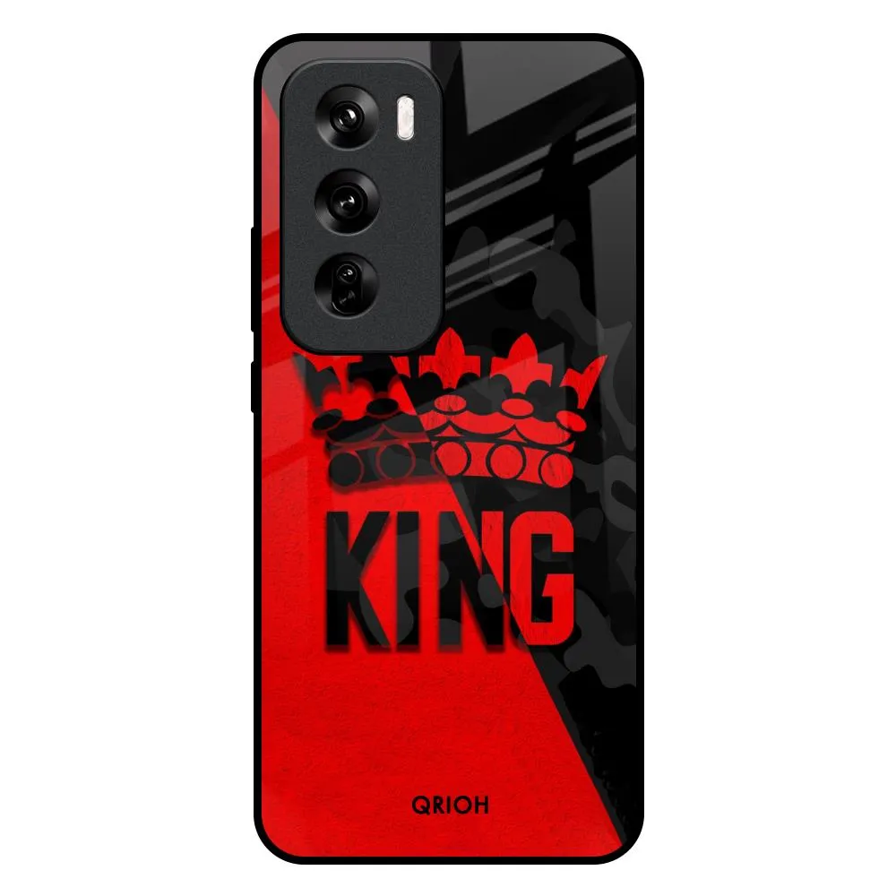 Rugged Grip Easy Grip I Am A King Glass Case for Oppo Reno 12 Pro 5G