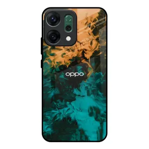 Soft Feelings Soft Layer Watercolor Wave Glass Case for Oppo Reno14 Pro 5G