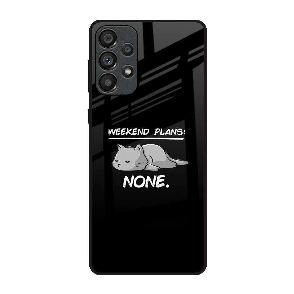 Weekend Plans Glass Case for Samsung Galaxy A73 5G Durable Accessory
