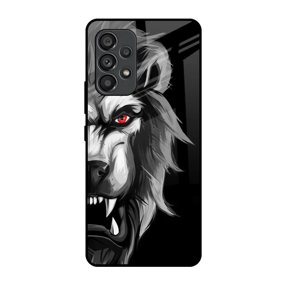 Wild Lion Glass Case for Samsung Galaxy A53 5G Practical Design Smooth Form Texture