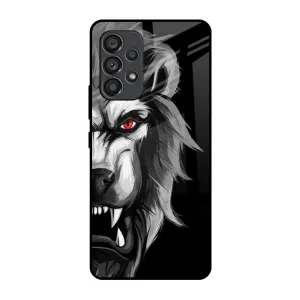 Wild Lion Glass Case for Samsung Galaxy A53 5G Practical Design Smooth Form Texture
