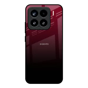 Luxury Accent Wine Red Glass Case For Mi 15 5G